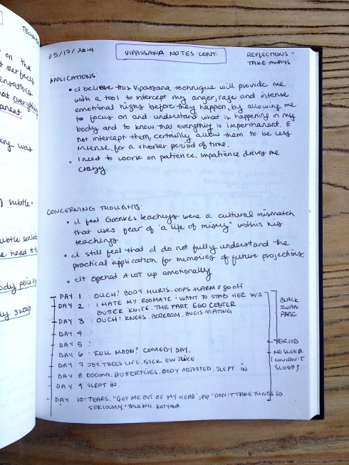 Vipassana Notes Page 3